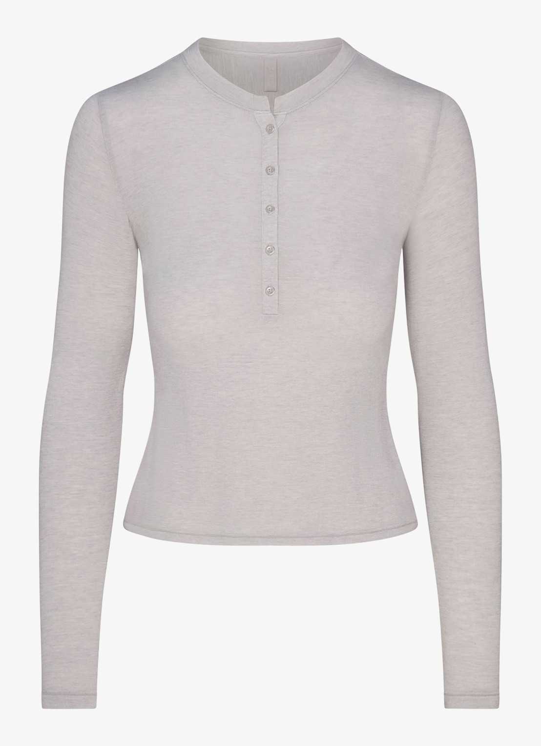 SKIMS Sheer Modal top in kasjmierblend - voorkant 4 heather grey