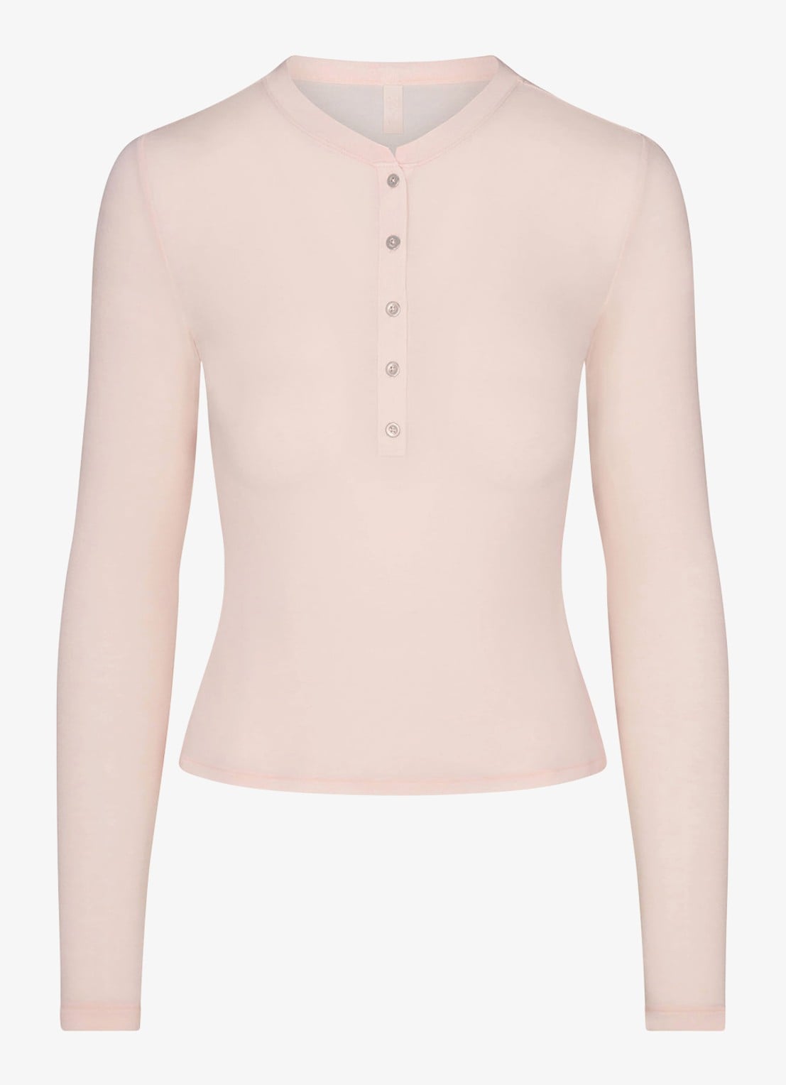SKIMS Sheer Modal top in kasjmierblend - voorkant primrose