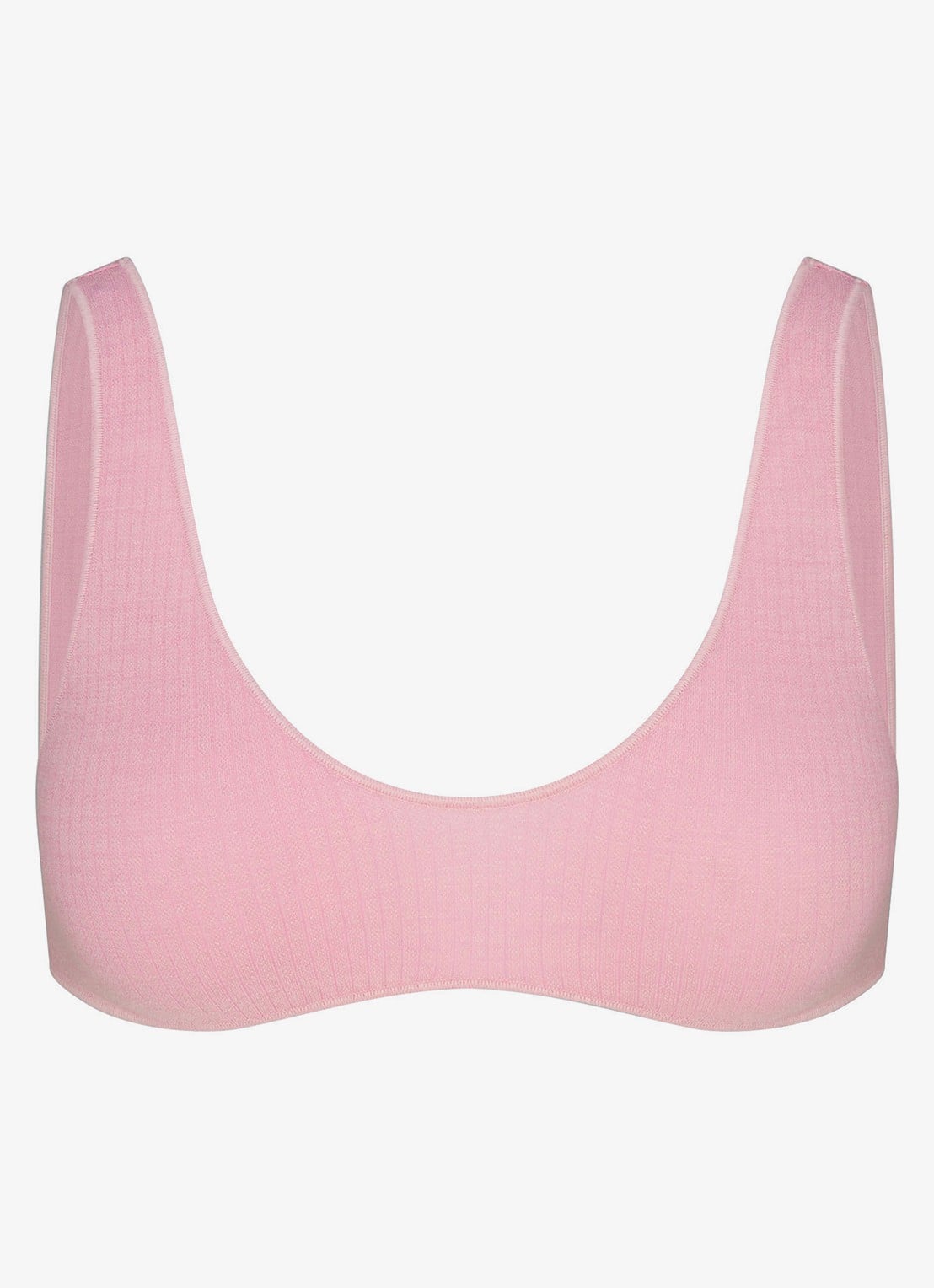 SKIMS Sheer Seamless bralette in wolblend - voorkant 4 halite / roze
