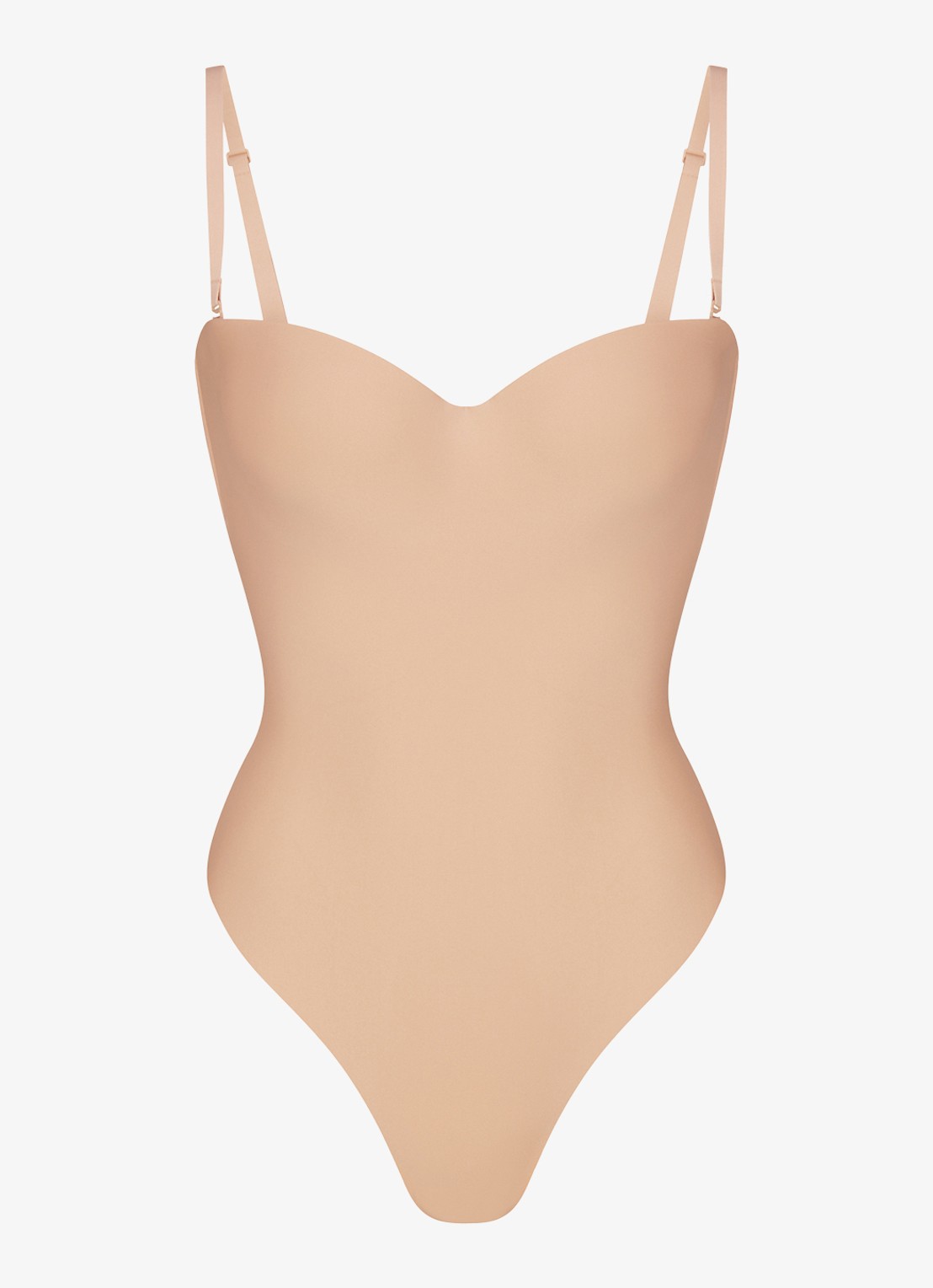 SKIMS Skims Body corrigerende stringbody met beugel - voorkant beige