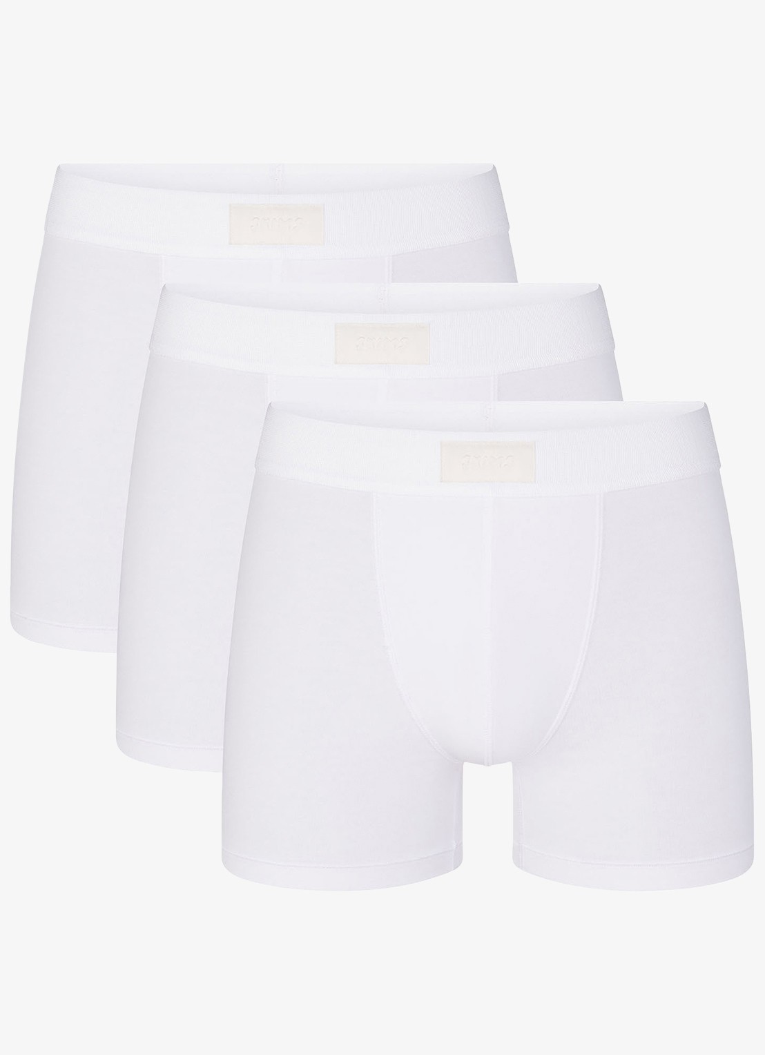 SKIMS Skims Cotton 3" boxershorts in 3-pack - voorkant 4 wit