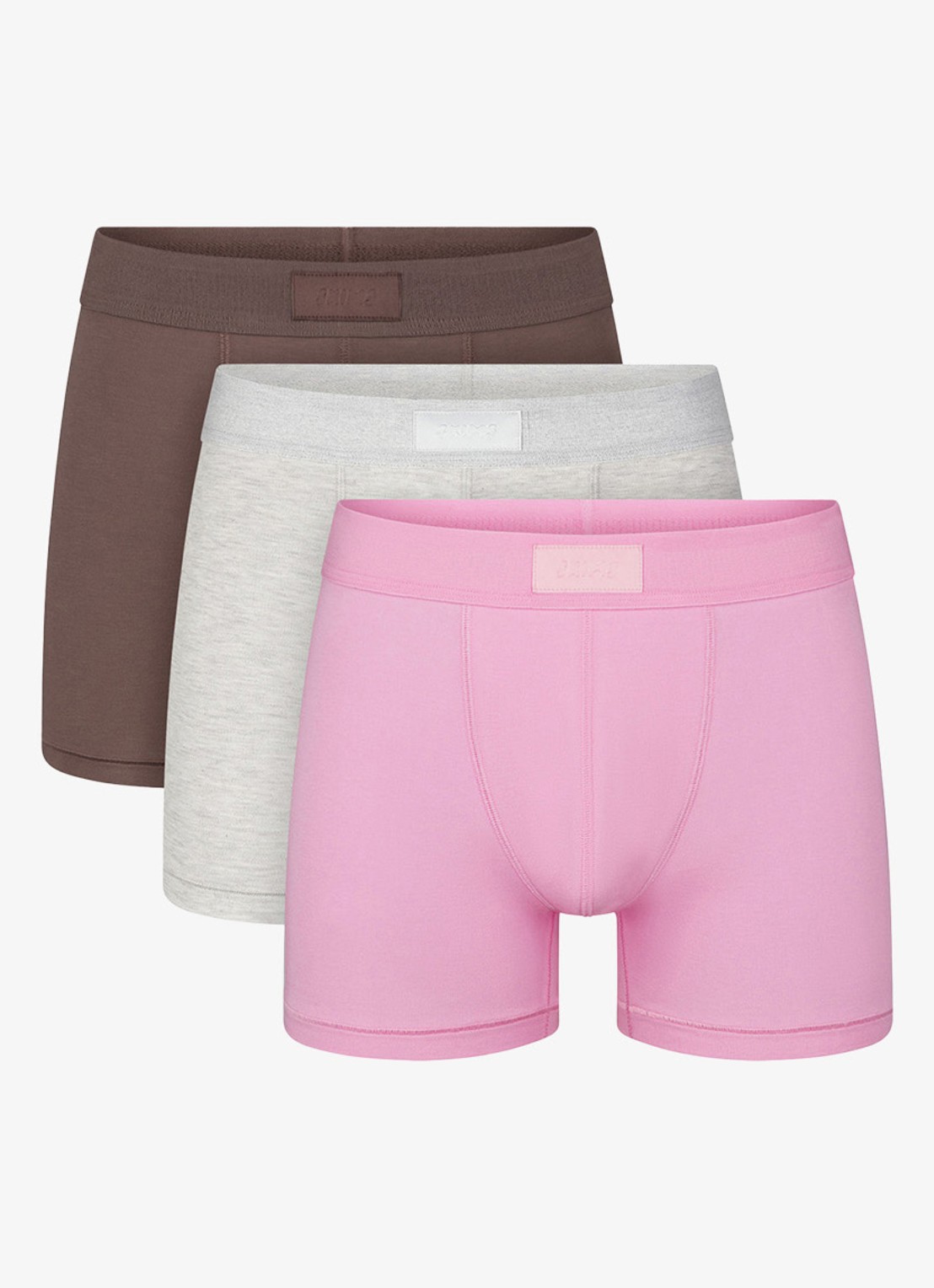 SKIMS Skims Cotton 3" boxershorts in 3-pack - voorkant 5 roze