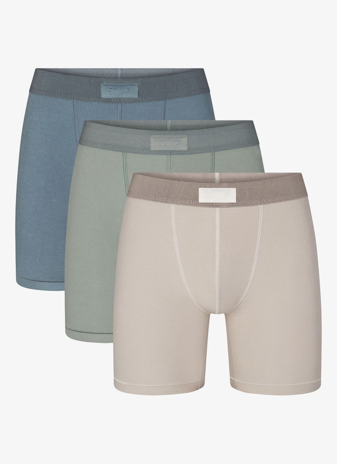 SKIMS Skims Cotton 5" boxershorts in 3-pack - voorkant 6 taupe