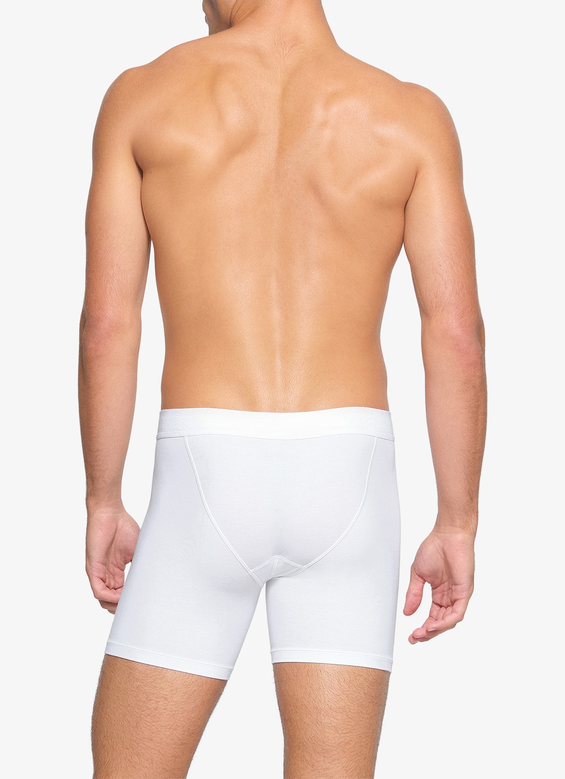 SKIMS Skims Cotton 5" boxershorts in 3-pack - achterkant 3 gebroken wit