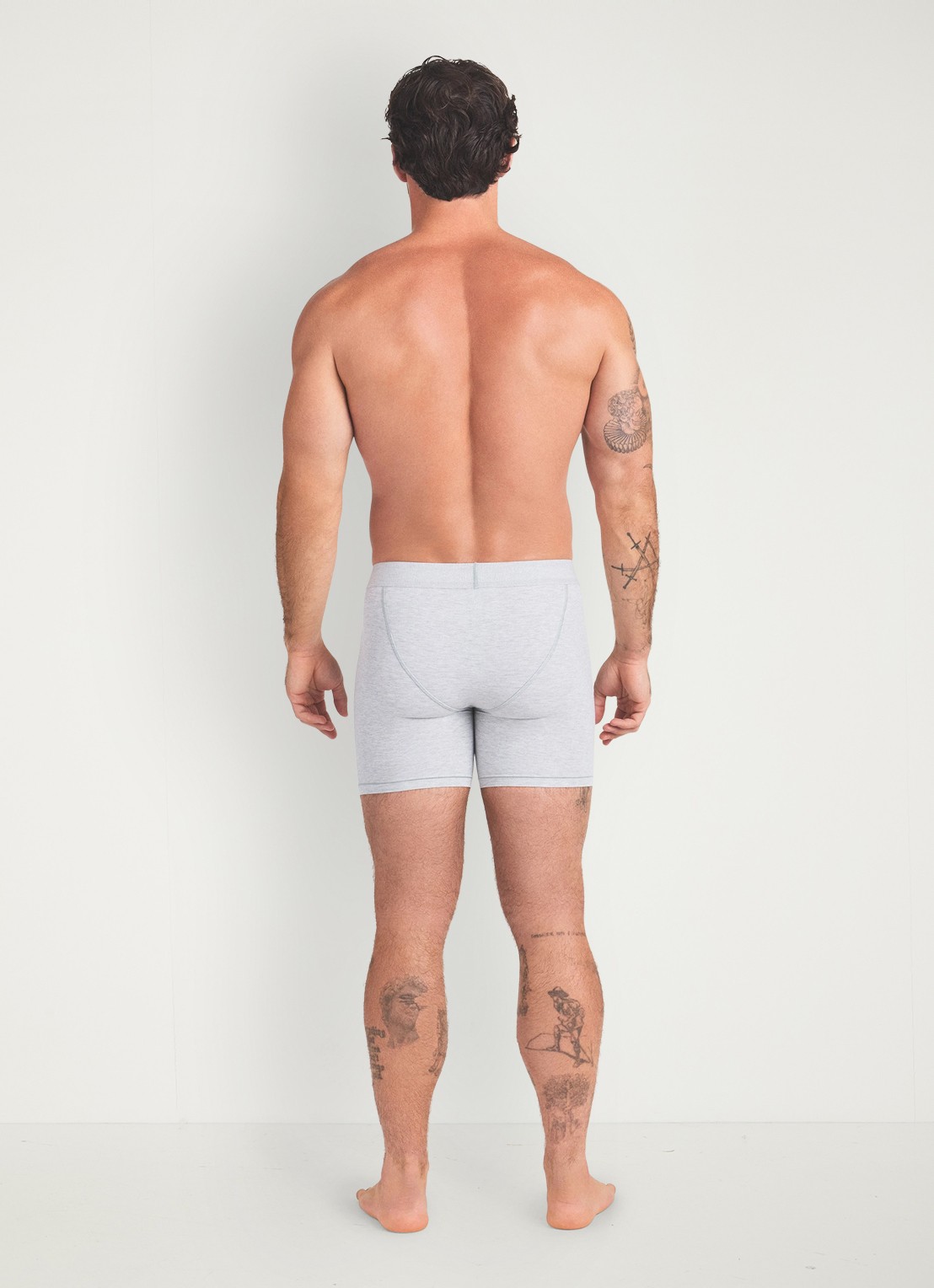 SKIMS Skims Cotton 5" boxershorts in 3-pack - achterkant bordeauxrood