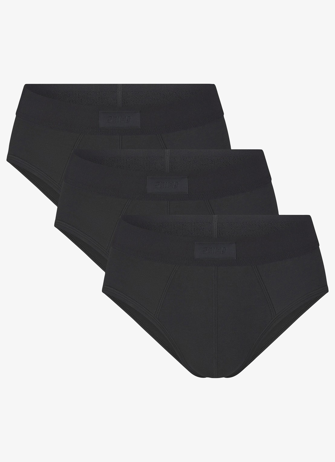 SKIMS Skims Cotton slip in 3-pack - voorkant zwart