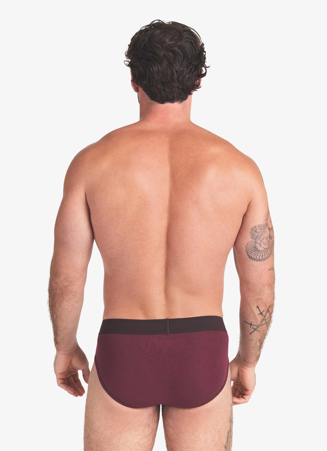 SKIMS Skims Cotton slip in 3-pack - achterkant bordeauxrood