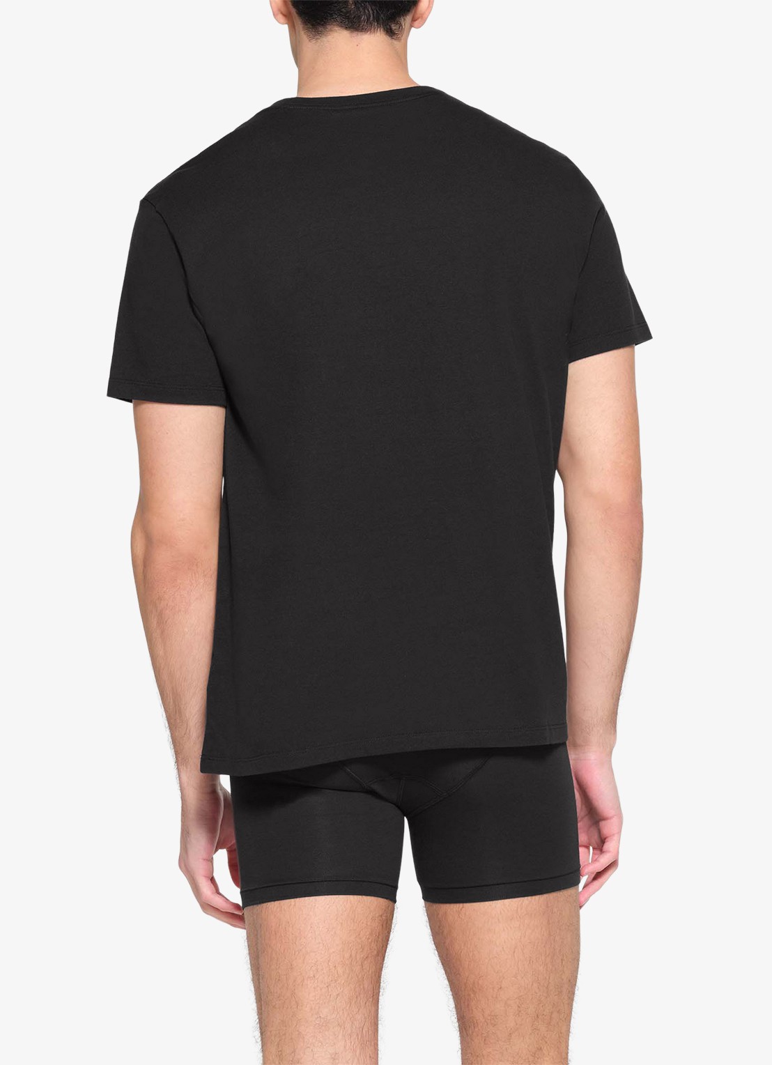 SKIMS Skims Cotton T-shirt met ronde hals - achterkant 4 zwart