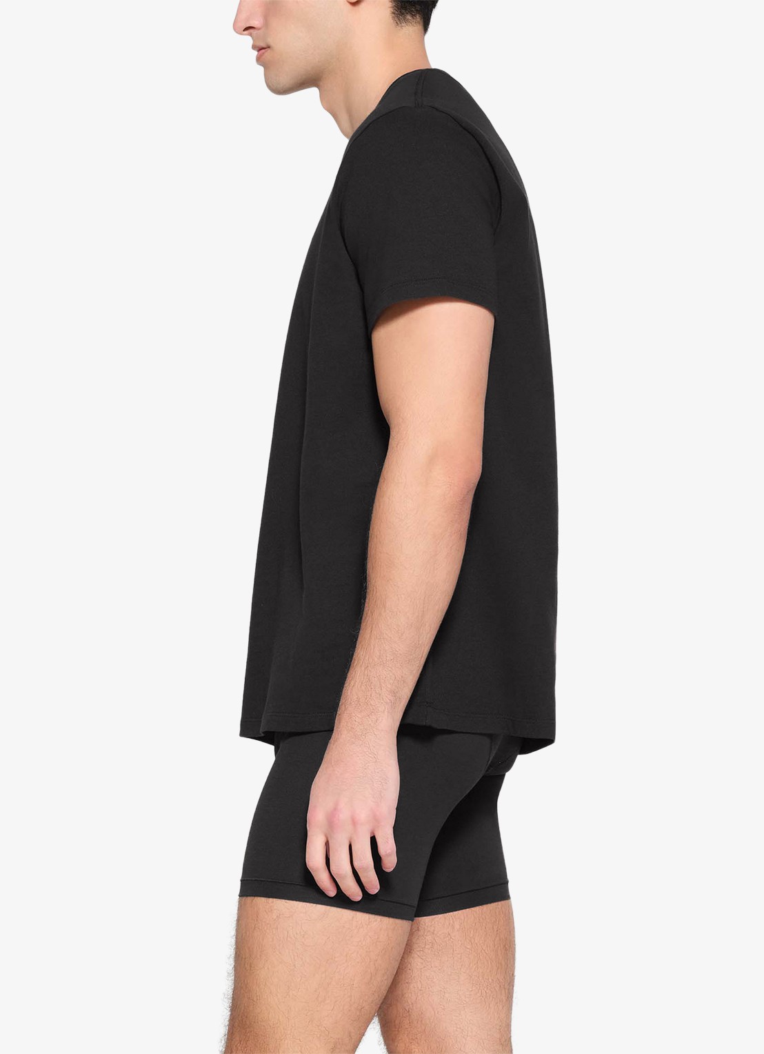 SKIMS Skims Cotton T-shirt met ronde hals - detail 3 zwart