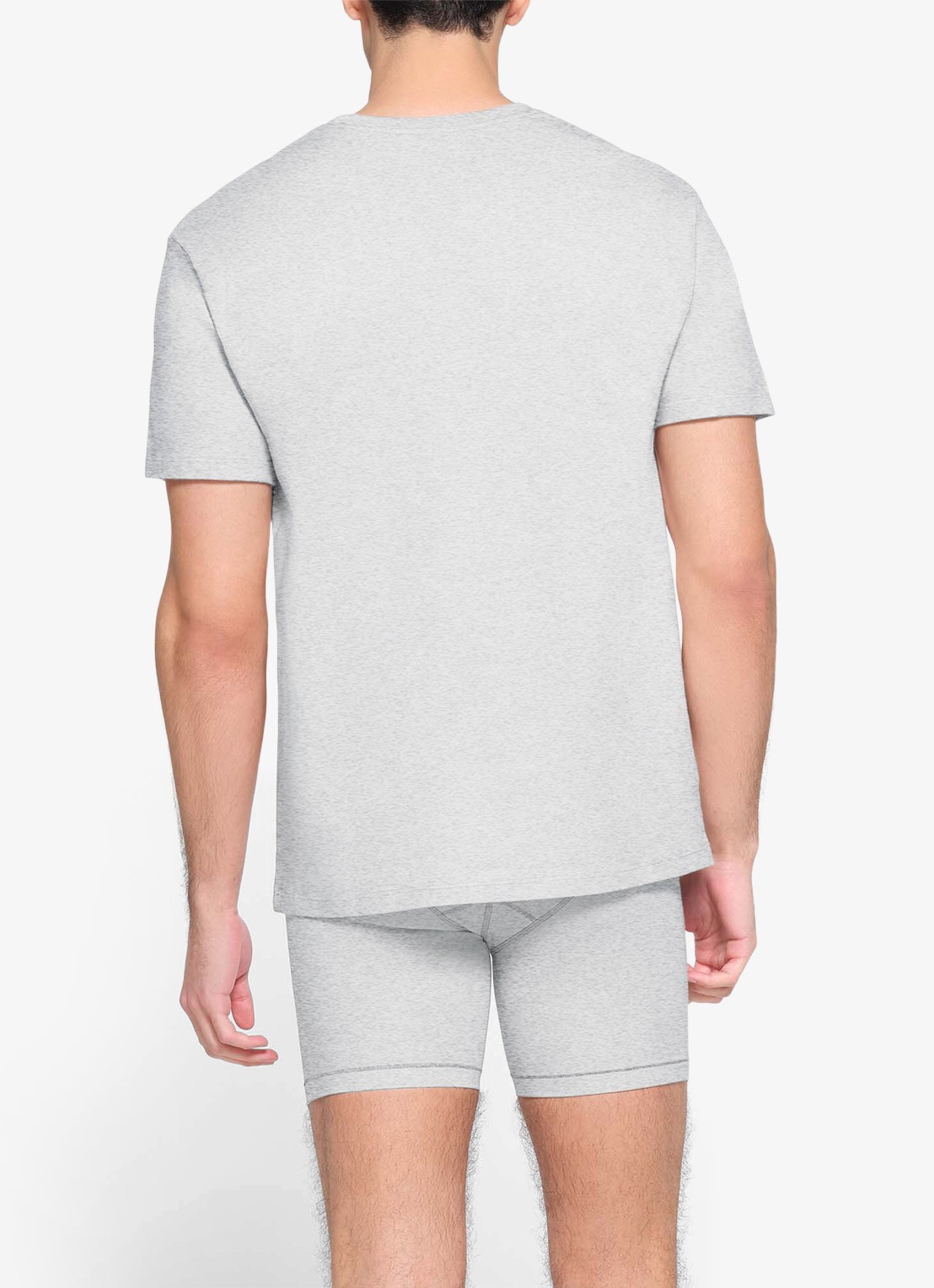 SKIMS Skims Cotton T-shirt met ronde hals - achterkant 4 grijsmele