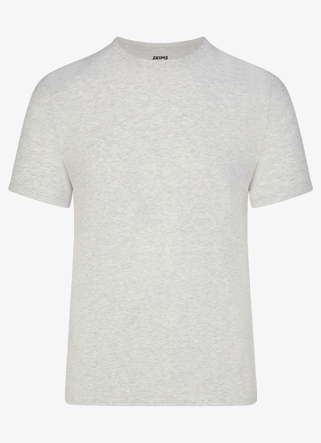 SKIMS Skims Cotton T-shirt met ronde hals - voorkant grijsmele