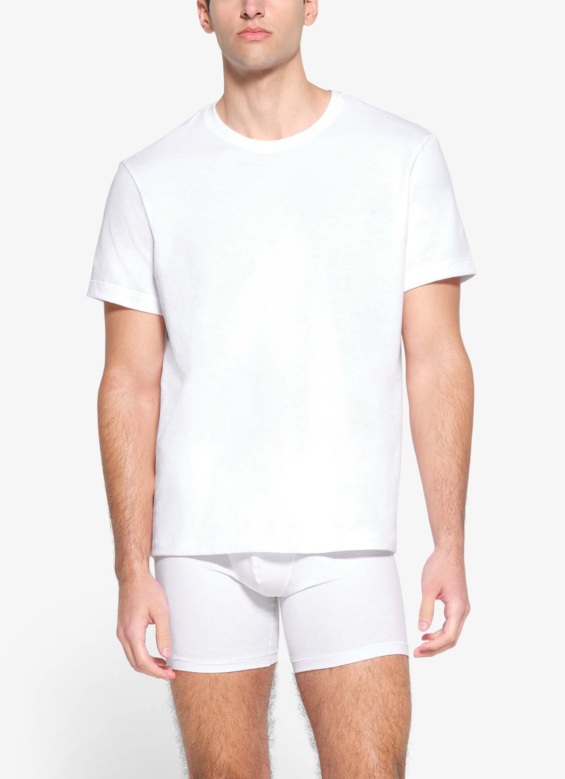 SKIMS Skims Cotton T-shirt met ronde hals - detail 3 wit