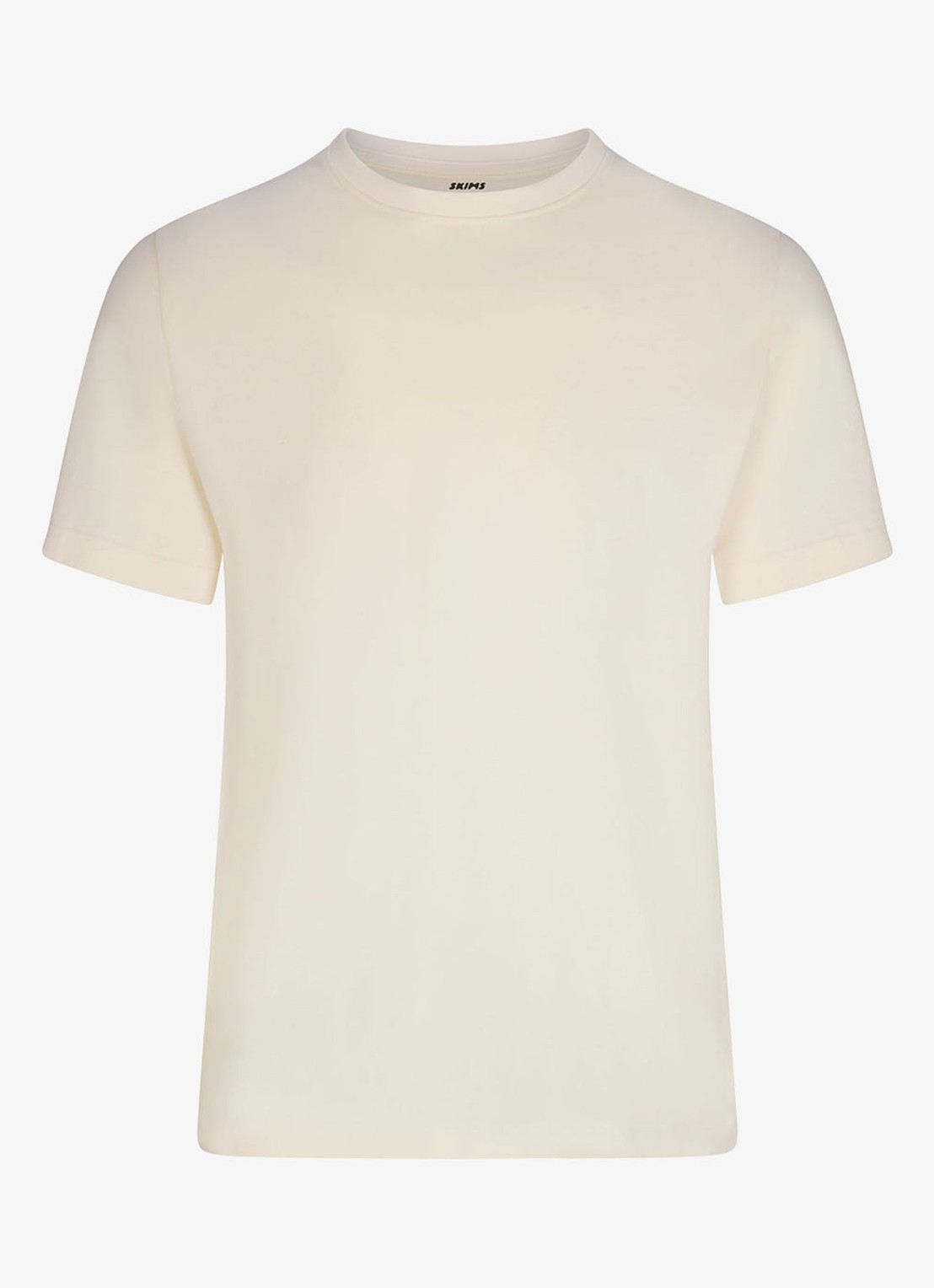 SKIMS Skims Cotton T-shirt met ronde hals - voorkant 2 zand