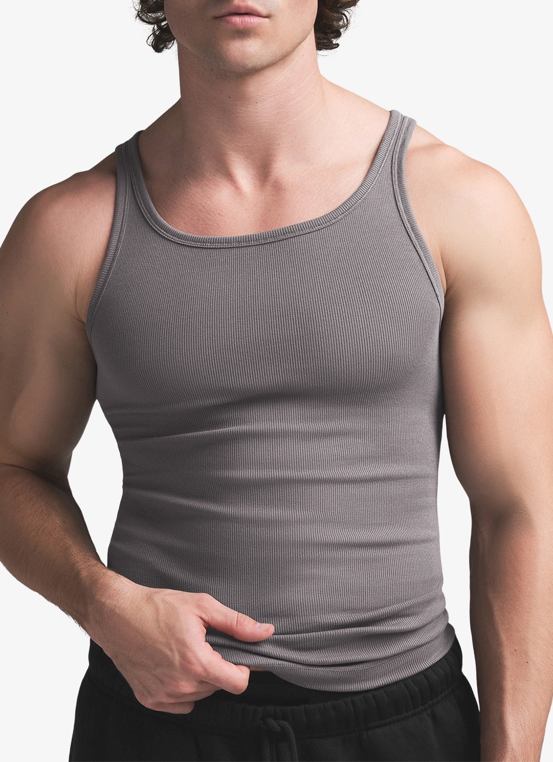 SKIMS Skims Cotton tanktop met ribstructuur in 3-pack - detail 4 blauw