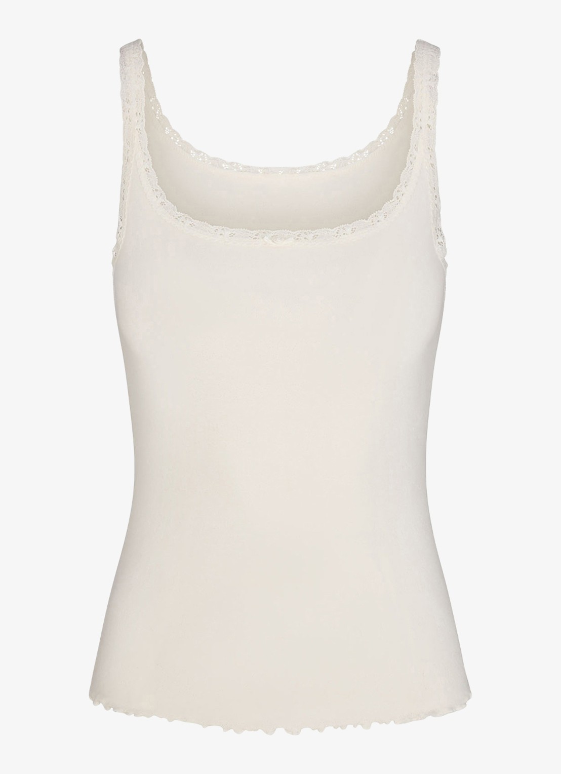 SKIMS Skims Pointelle tanktop met kant - voorkant 3 ivoor