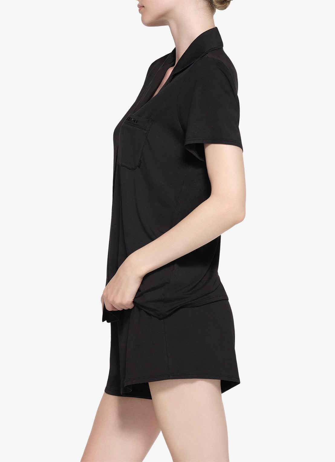 SKIMS Skims Sleep pyjamaset met logoborduring - detail 3 zwart
