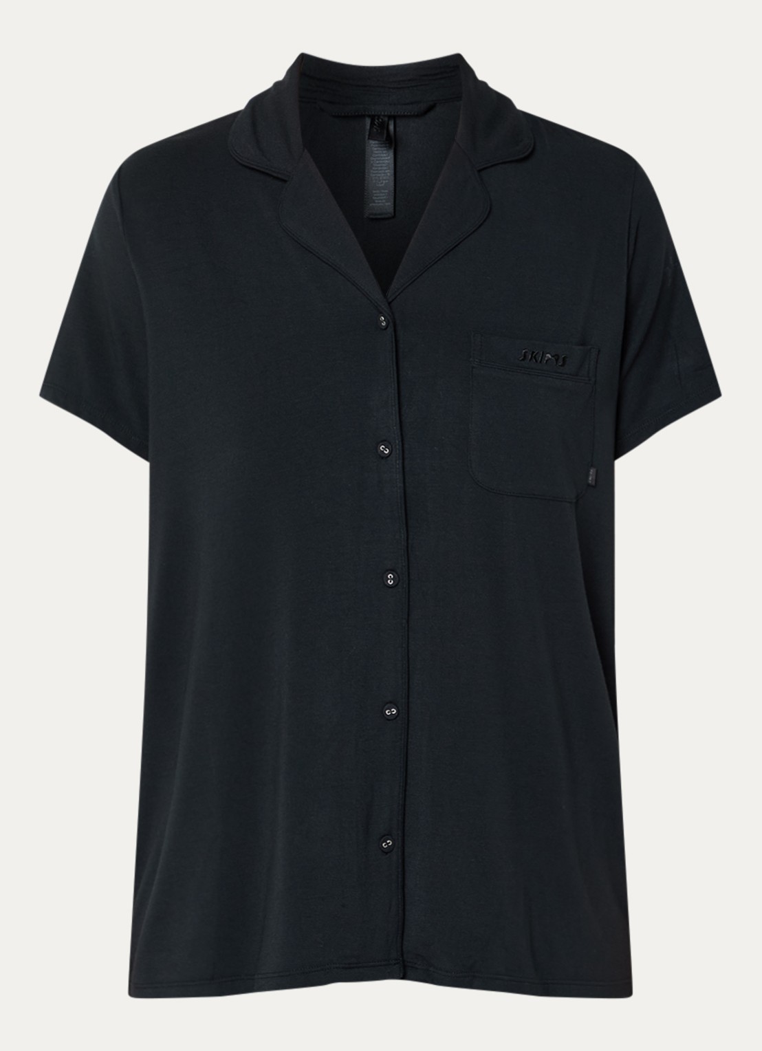 SKIMS Skims Sleep pyjamaset met logoborduring - voorkant 7 zwart