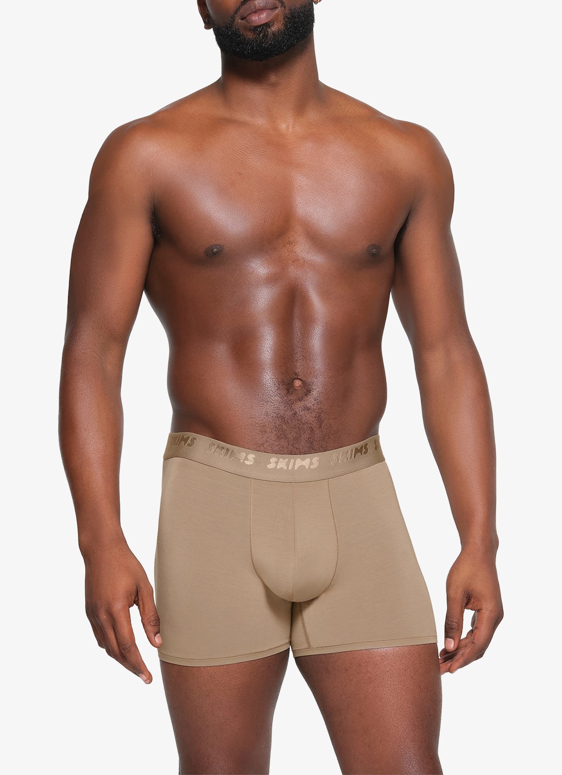SKIMS Skims Stretch 3" boxershorts met logoband in 3-pack - detail desert
