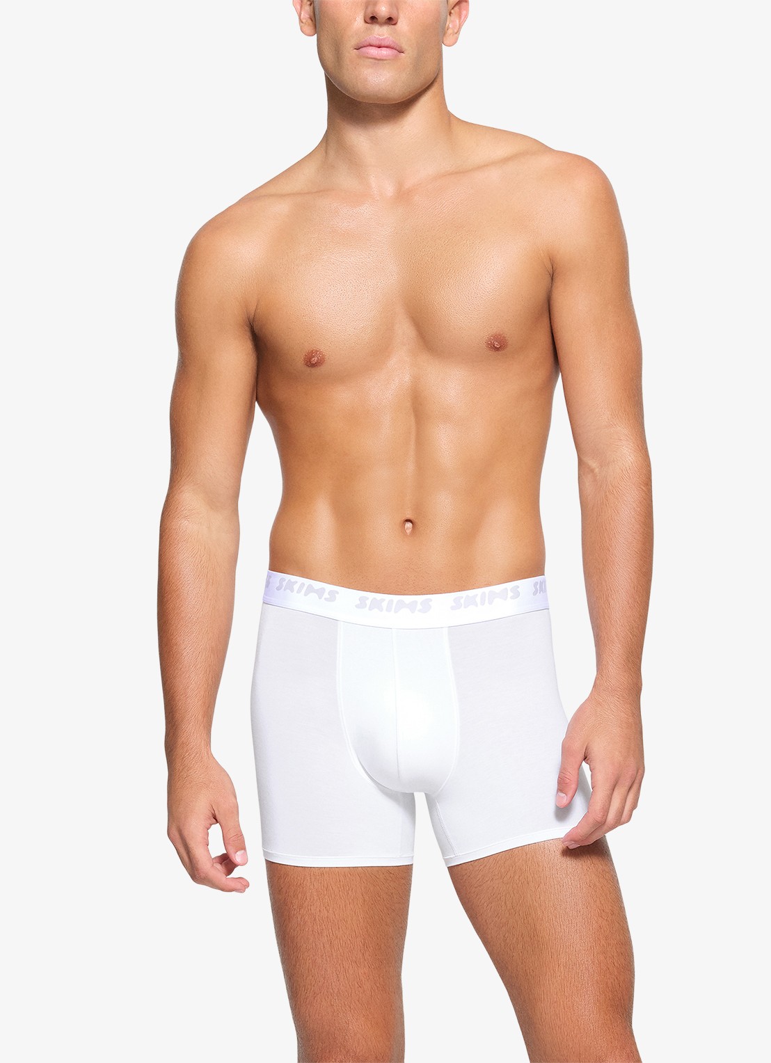 SKIMS Skims Stretch 3" boxershorts met logoband in 3-pack - detail 2 chalk
