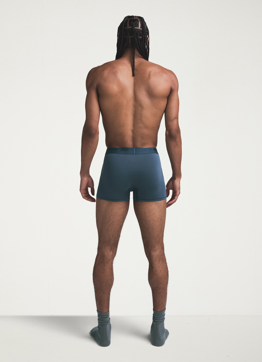 SKIMS Skims Stretch 3" boxershorts met logoband in 3-pack - achterkant 6 indigo
