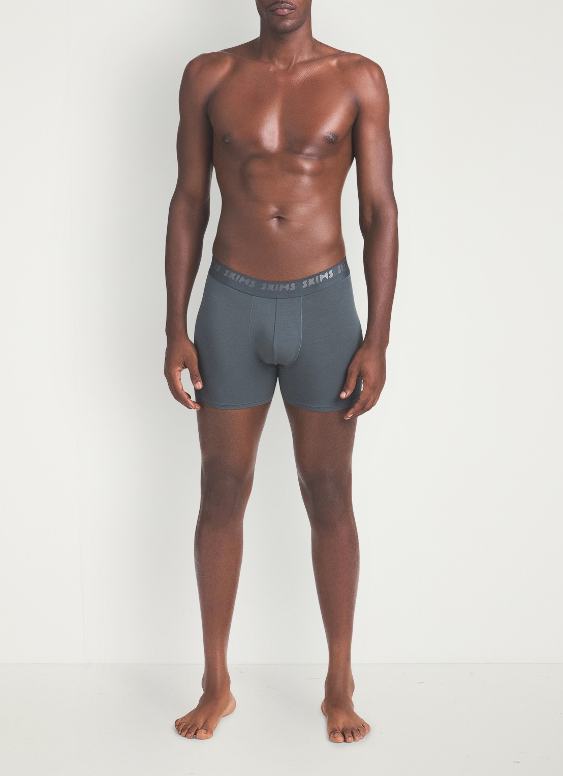 SKIMS Skims Stretch 3" boxershorts met logoband in 3-pack - detail 2 donkergrijs