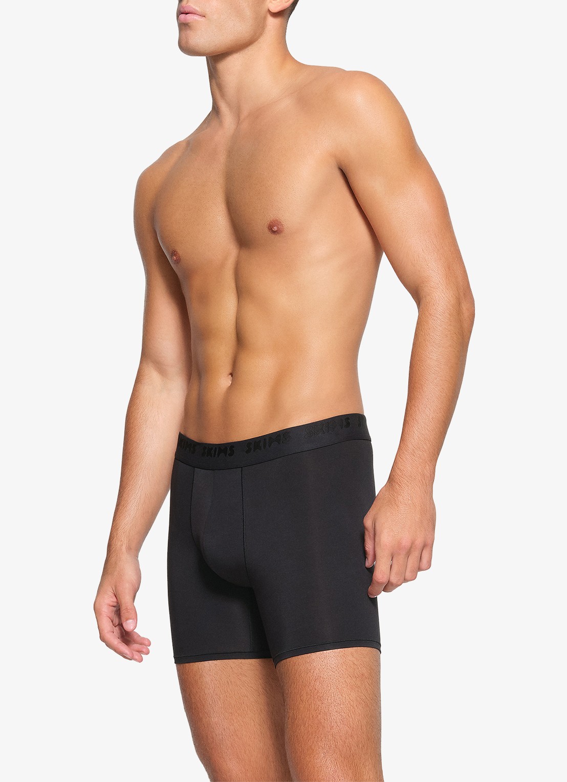 SKIMS Skims Stretch 5" boxershorts met logoband in 3-pack - detail 4 obsidian