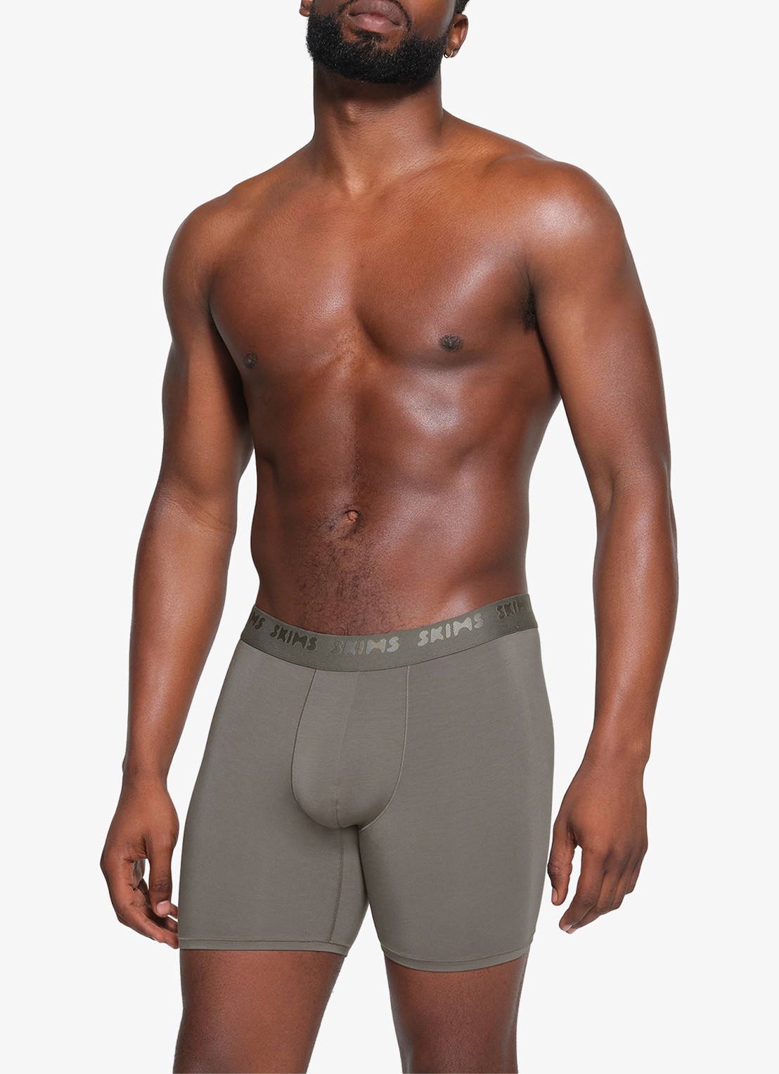 SKIMS Skims Stretch 5" boxershorts met logoband in 3-pack - detail 5 khaki
