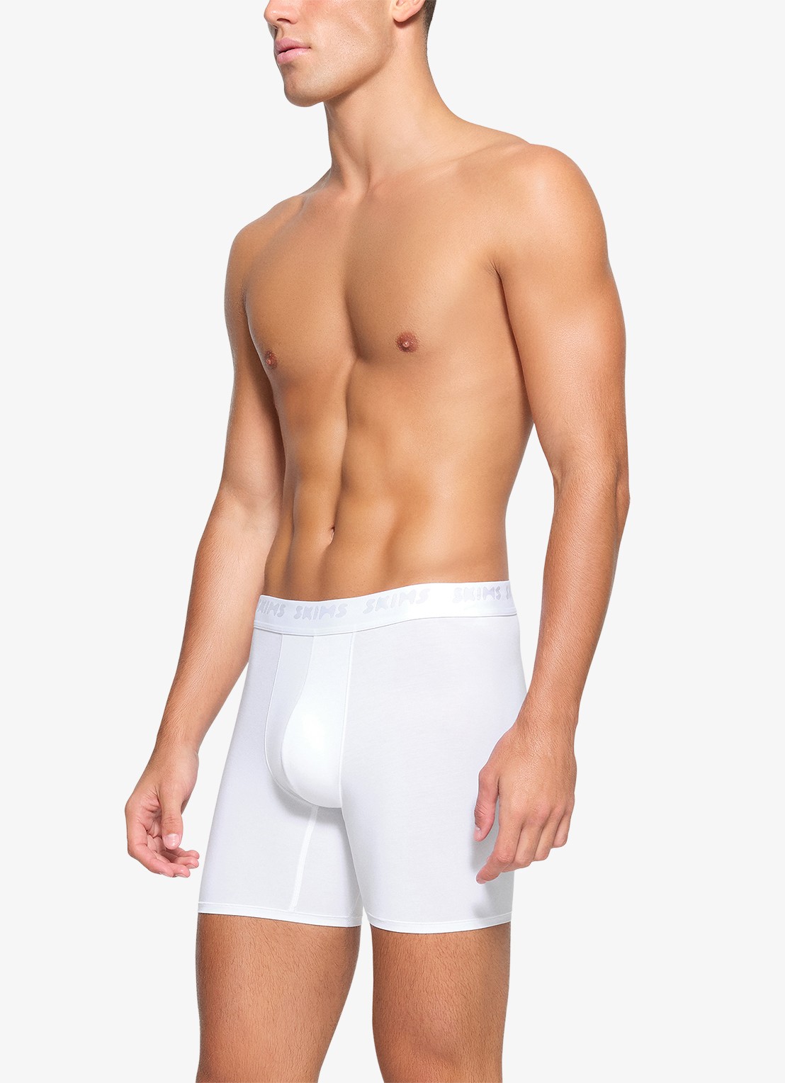 SKIMS Skims Stretch 5" boxershorts met logoband in 3-pack - detail 4 wit