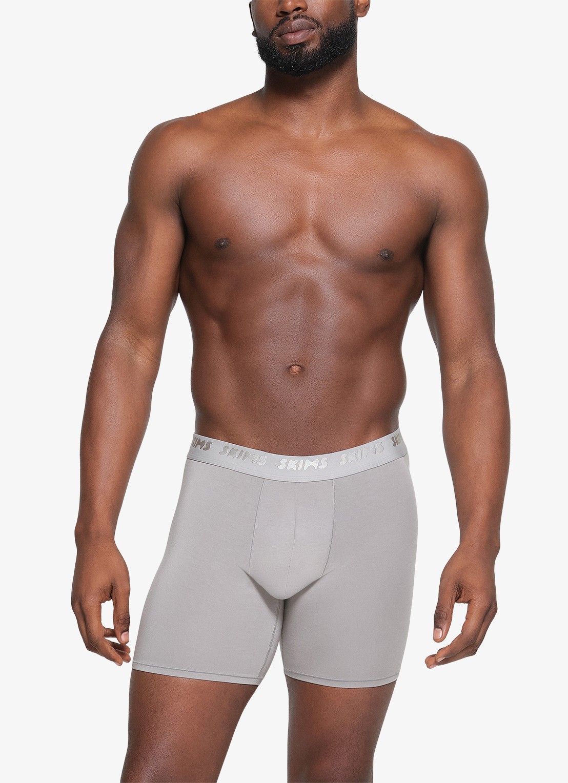 SKIMS Skims Stretch 5" boxershorts met logoband in 3-pack - detail grijs