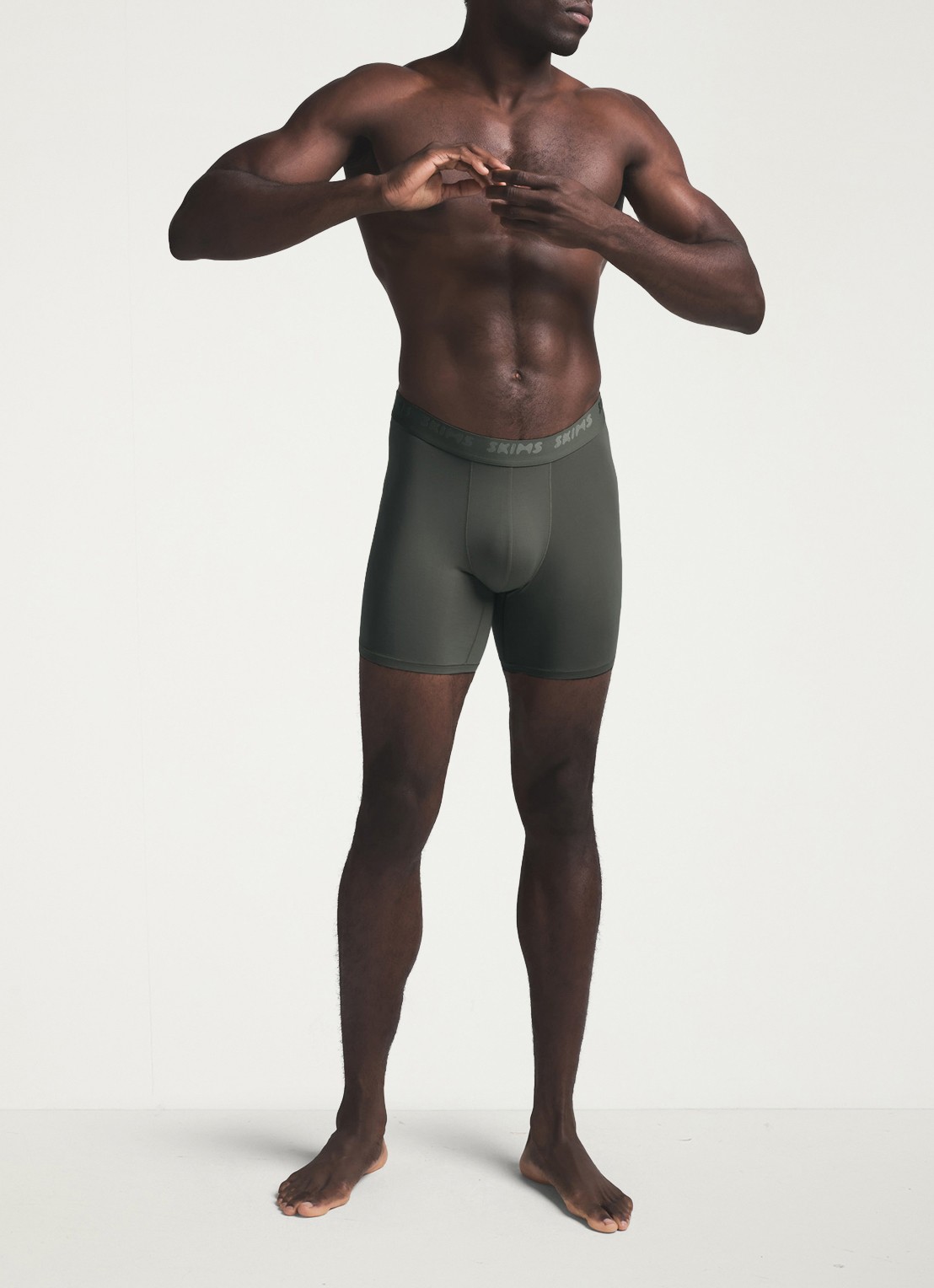 SKIMS Skims Stretch 5" boxershorts met logoband in 3-pack - detail 3 cypress