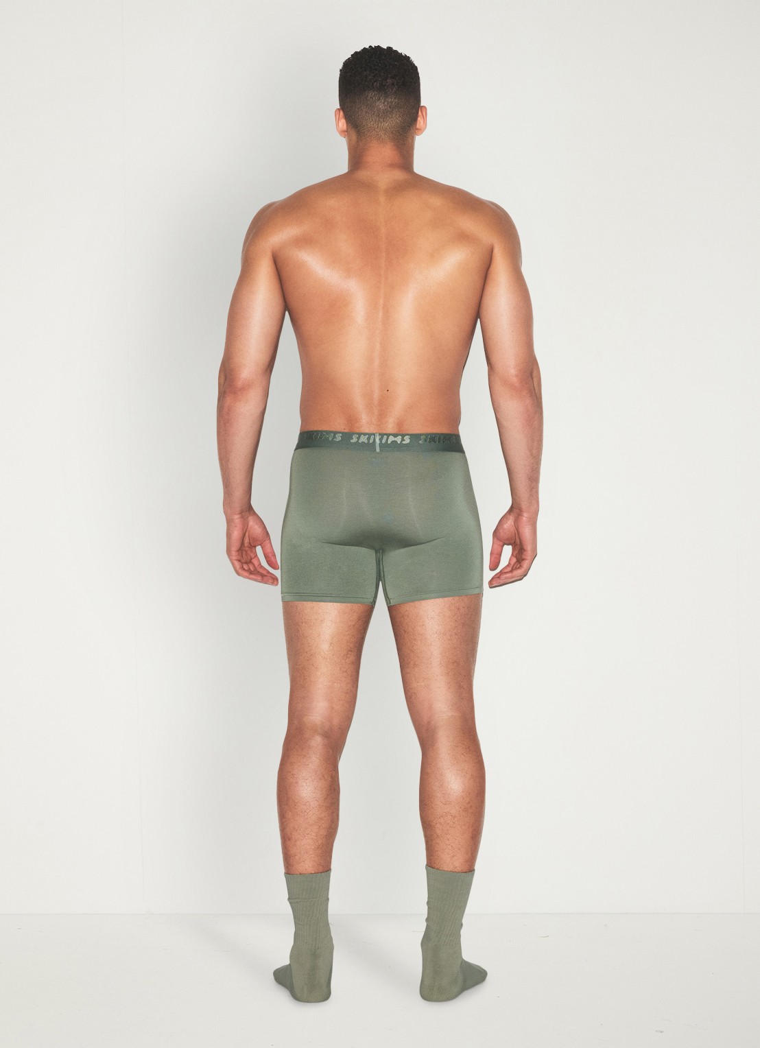SKIMS Skims Stretch 5" boxershorts met logoband in 3-pack - achterkant 5 laurel multi