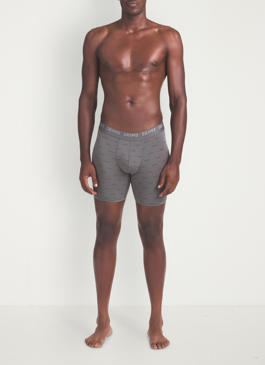 SKIMS Skims Stretch 5" boxershorts met logoband in 3-pack - detail 2 donkergrijs