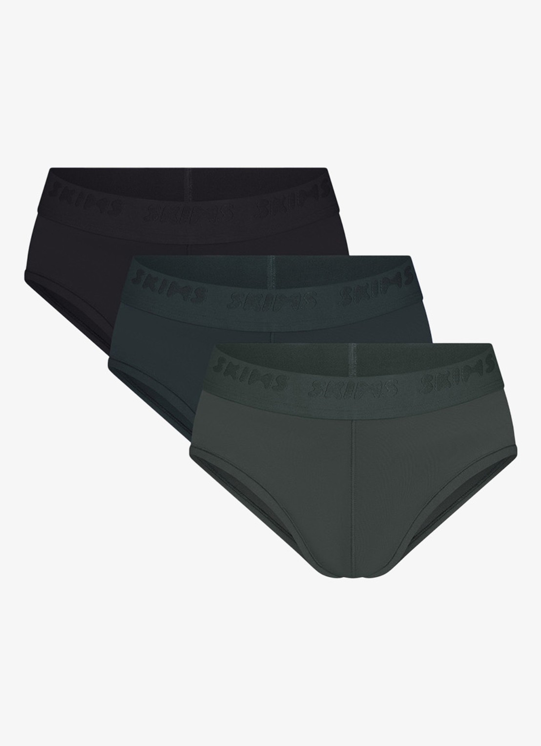 SKIMS Skims Stretch slip in 3-pack - voorkant donkergroen