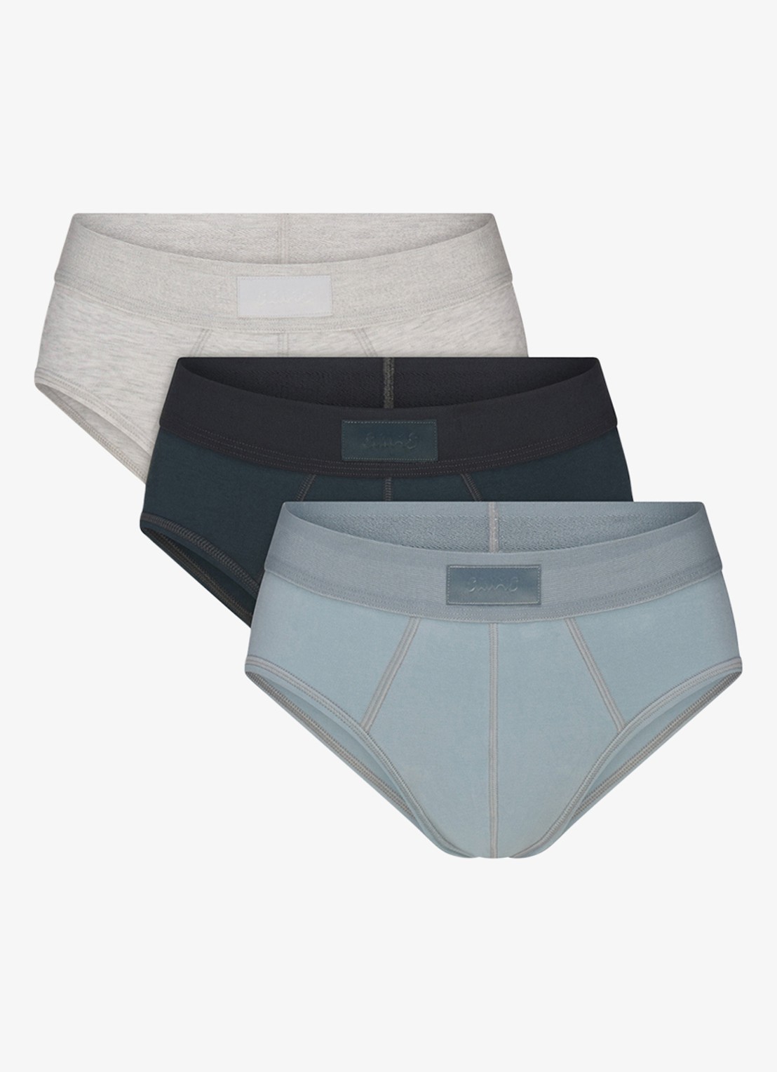 SKIMS Slip met logoband in 3-pack - voorkant 5 grijs