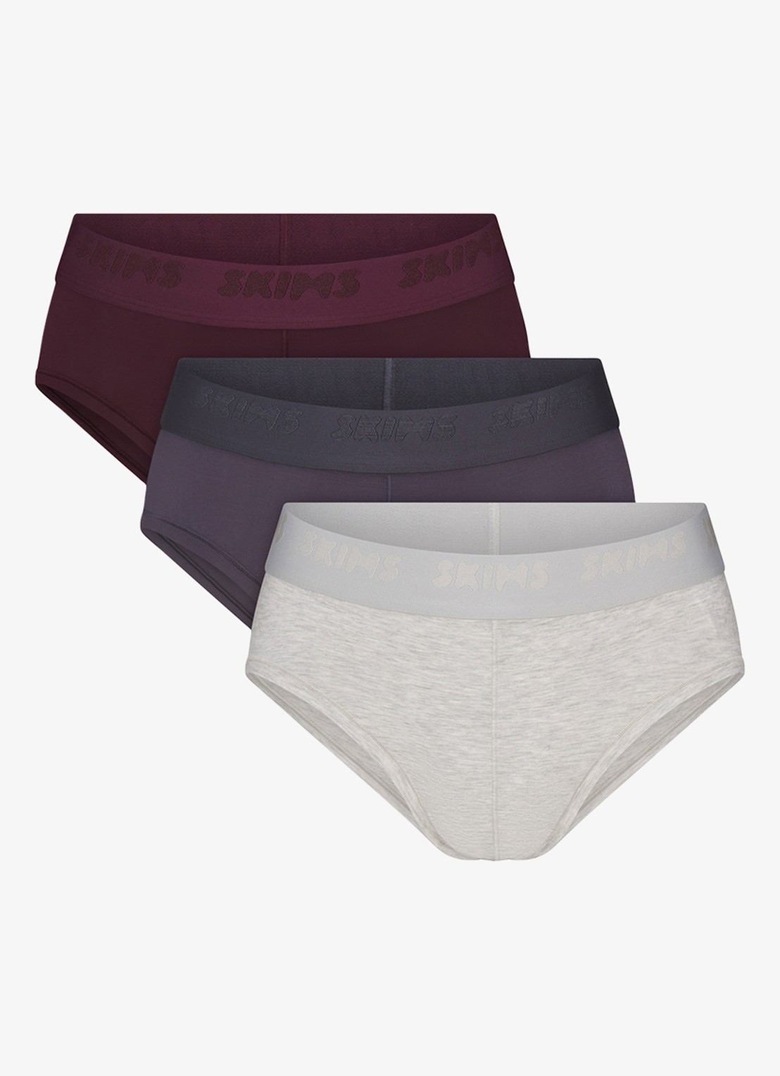 SKIMS Slip met logoband in 3-pack - voorkant 3 blauw