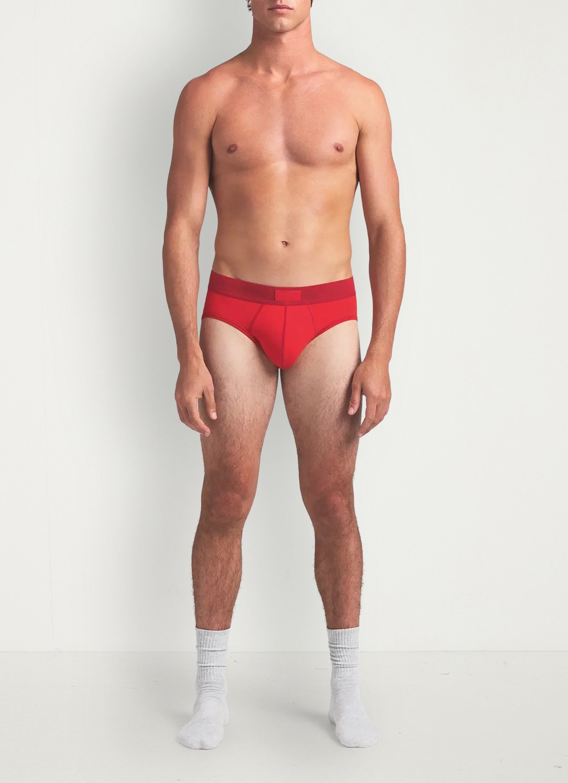SKIMS Slip met logoband in 3-pack - voorkant 2 rood