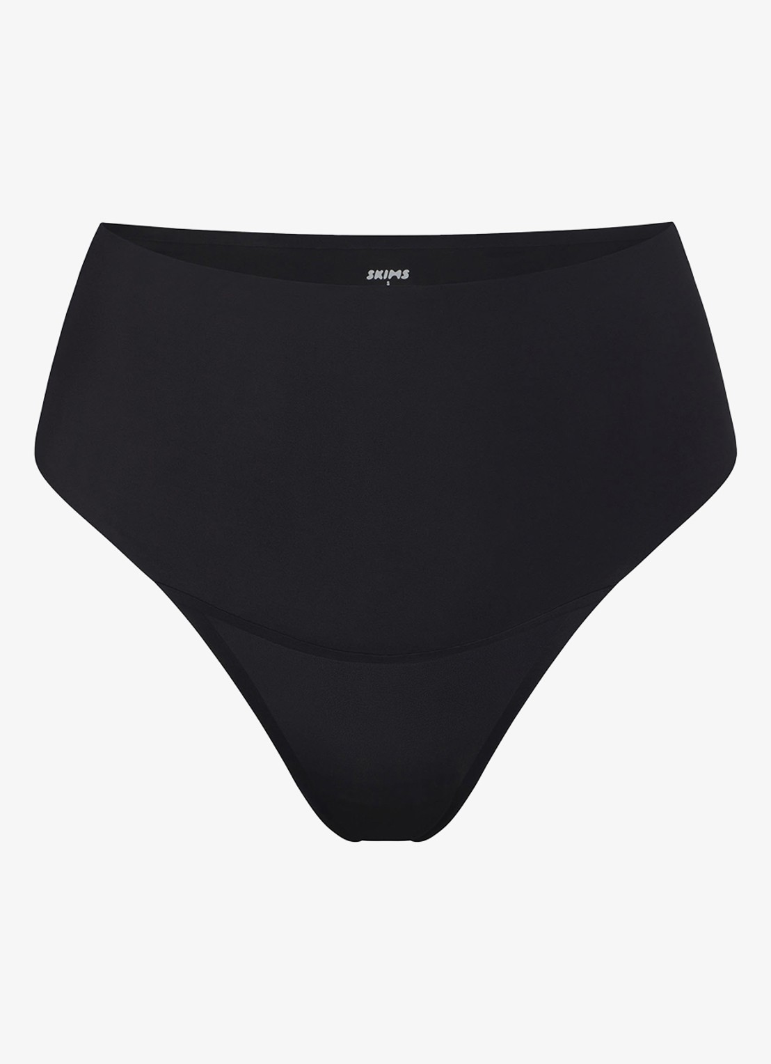 SKIMS Smoothing intimates high waisted tanga - voorkant 2 zwart