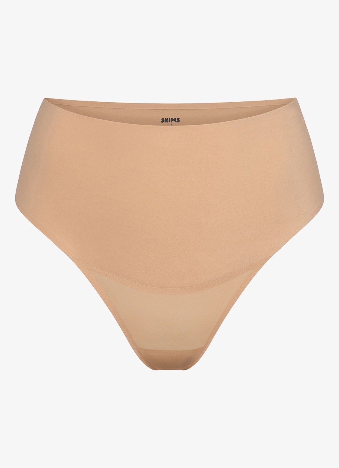 SKIMS Smoothing intimates high waisted tanga - voorkant 3 naturel