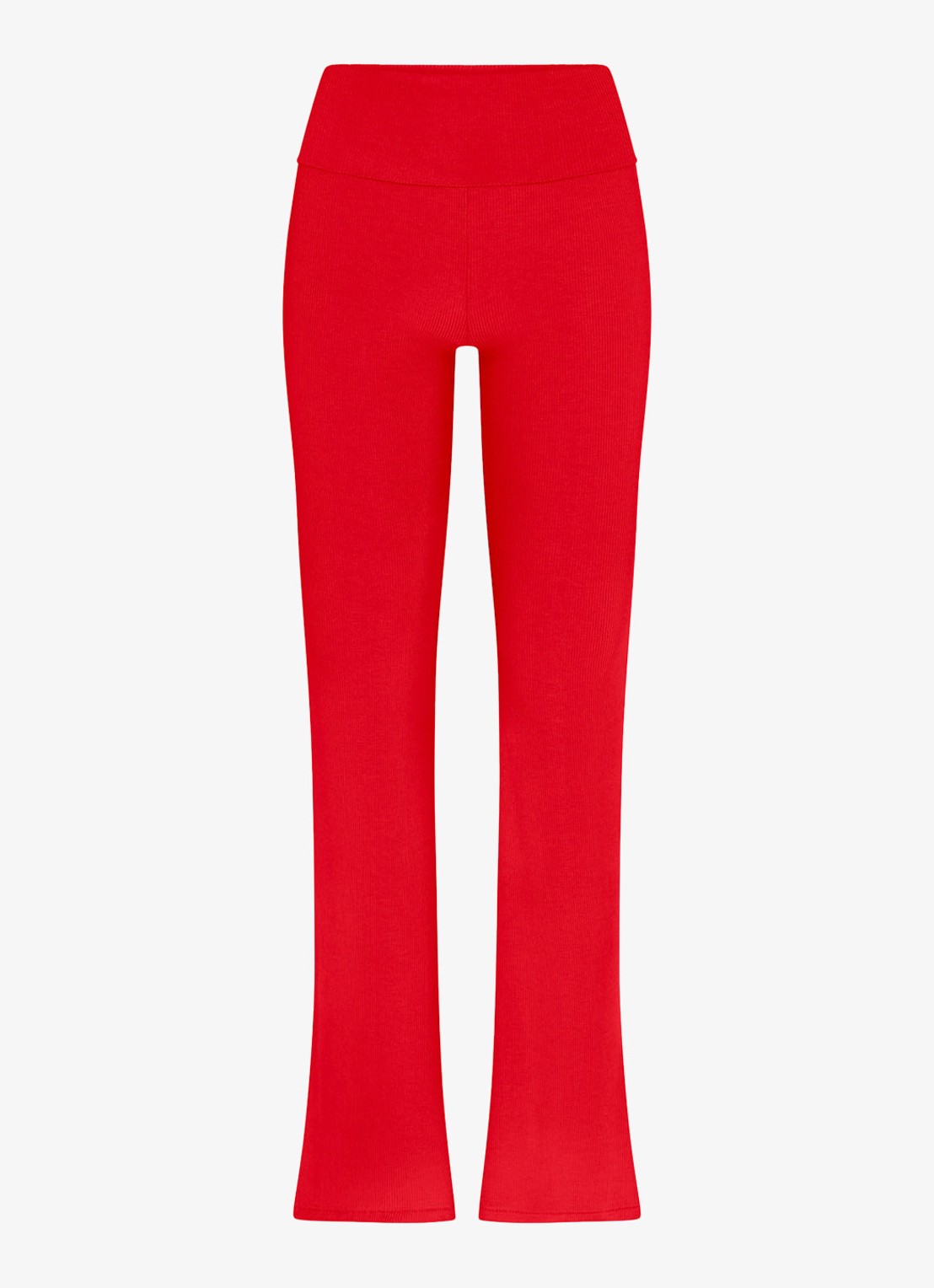 SKIMS Soft Lounge mid waist flared loungebroek - voorkant 2 rood