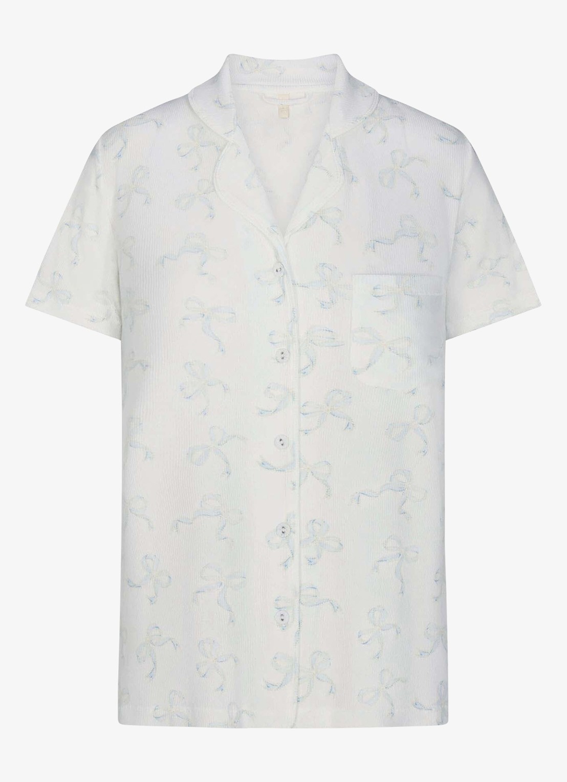 SKIMS Soft Lounge pyjamaset met ribstructuur - detail 6 ivoor