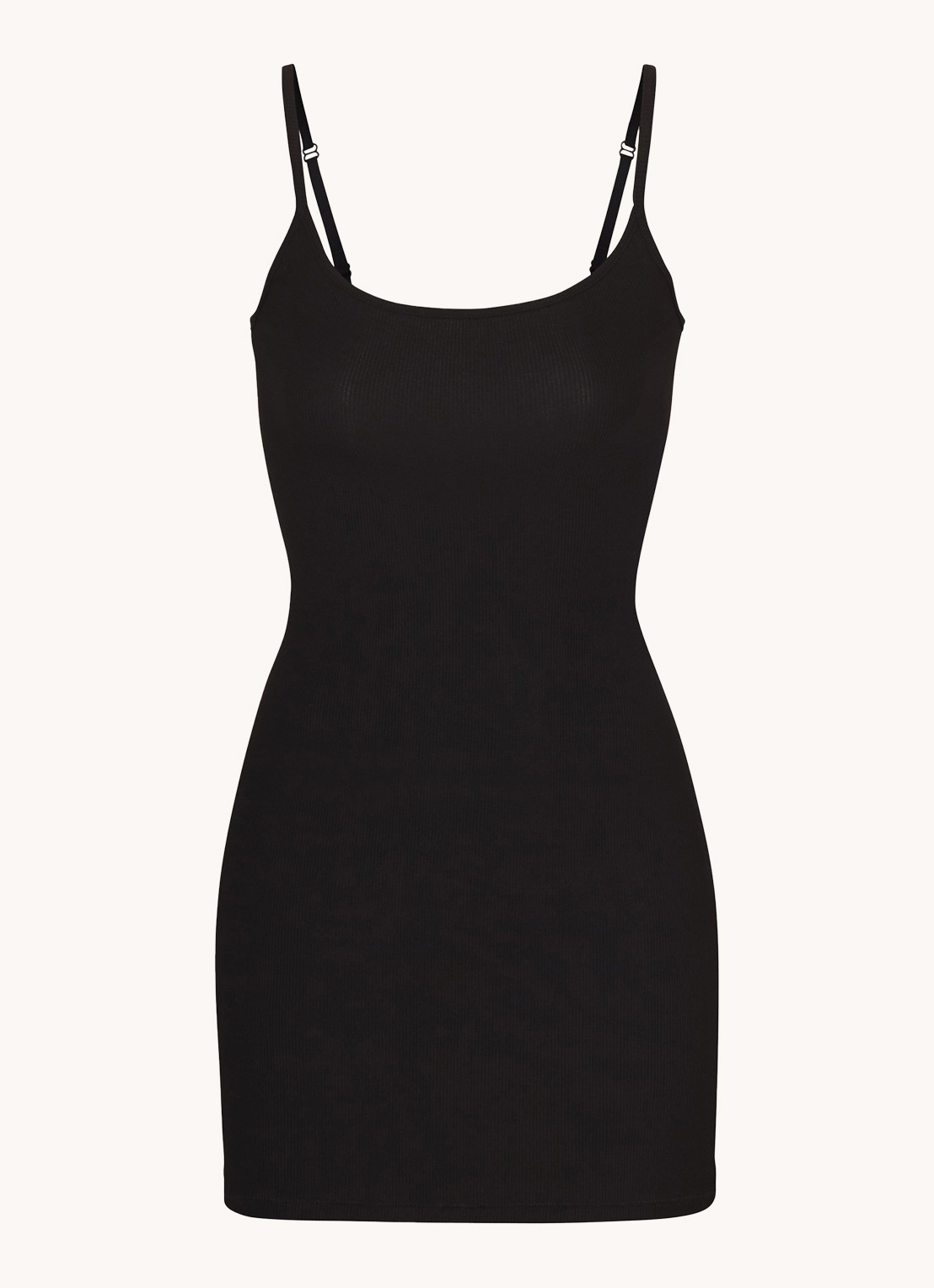 SKIMS Soft Lounge slipdress  - voorkant 4 zwart