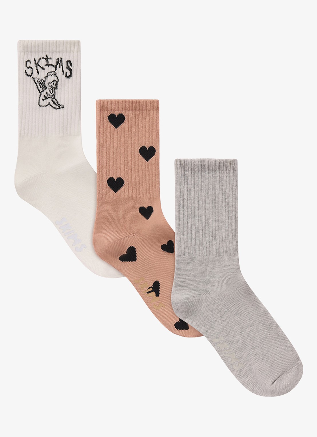 SKIMS Sokken met print in 3-pack - detail 2 spaced hearts