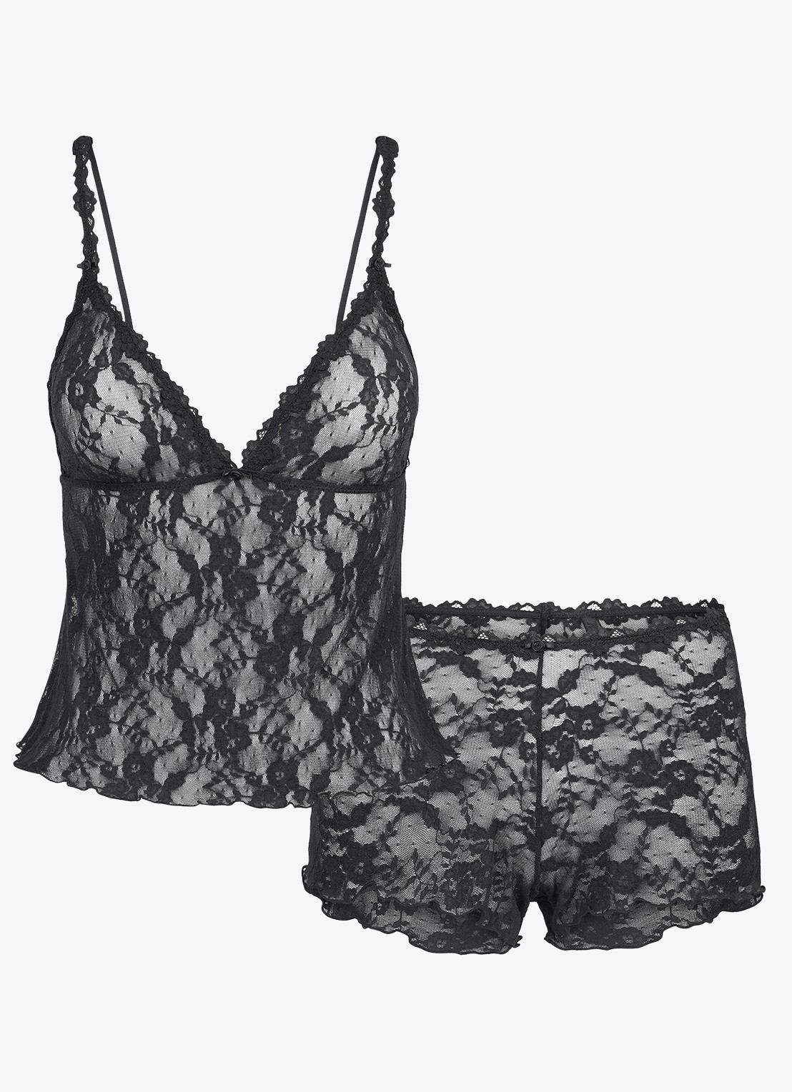 SKIMS Stretch Lace set van kant - detail 6 zwart