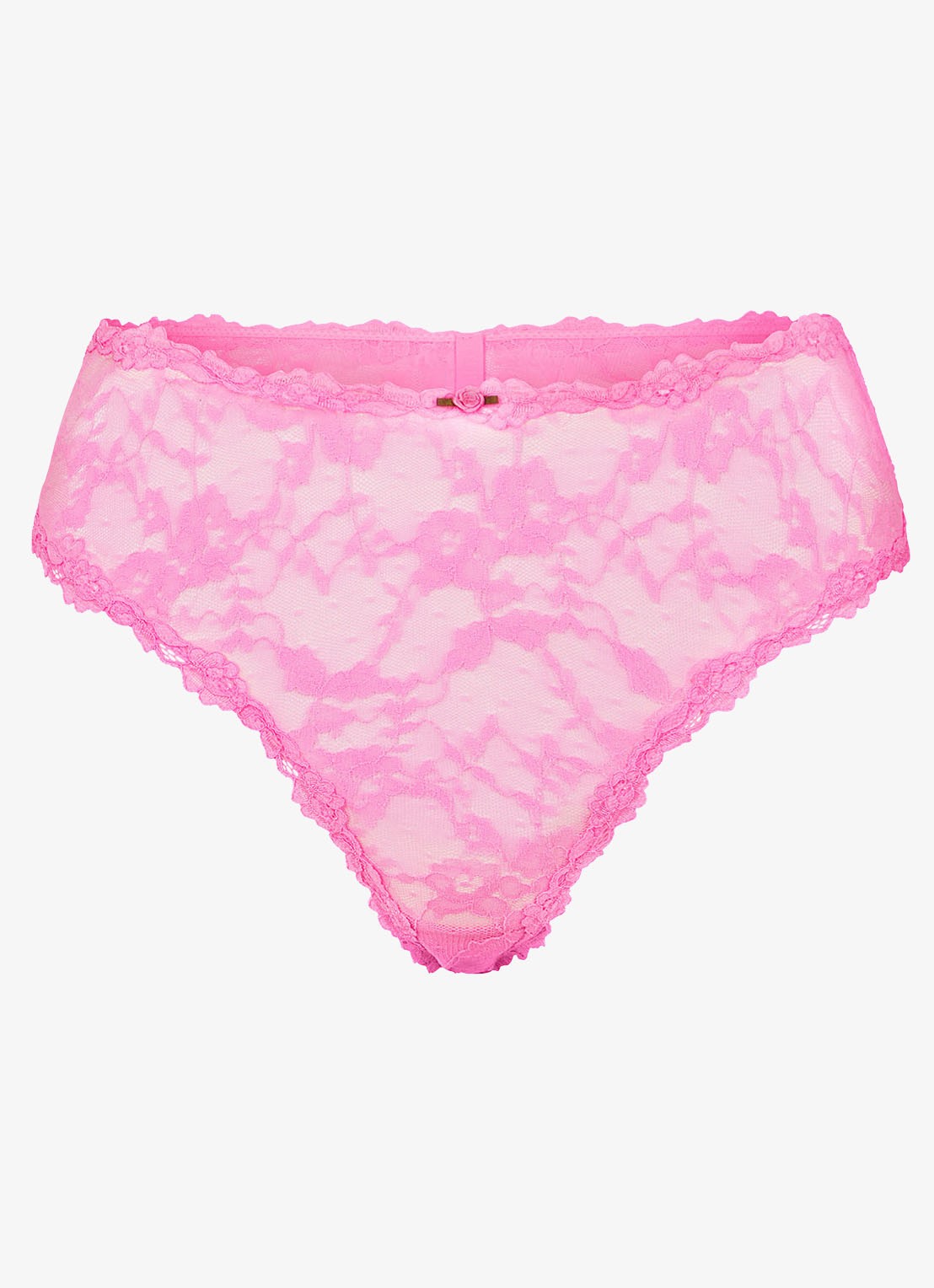 SKIMS Stretch Lace slip van kant - voorkant sugar pink