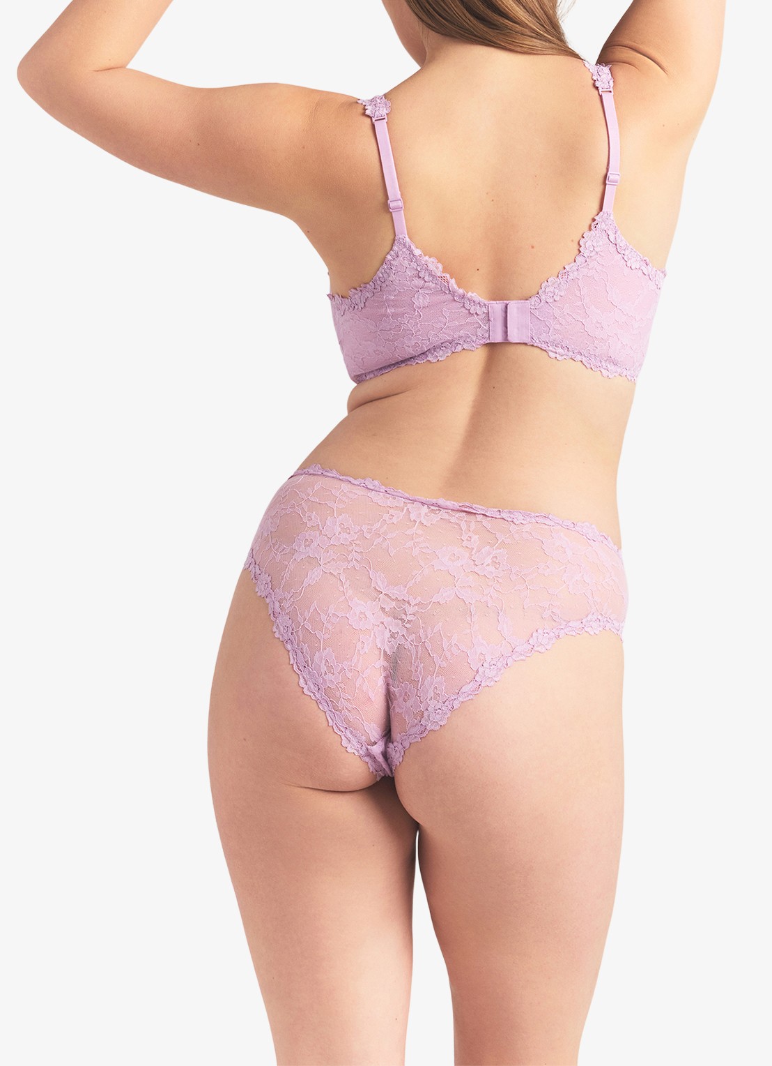 SKIMS Stretch Lace slip van kant - achterkant 4 baby pink