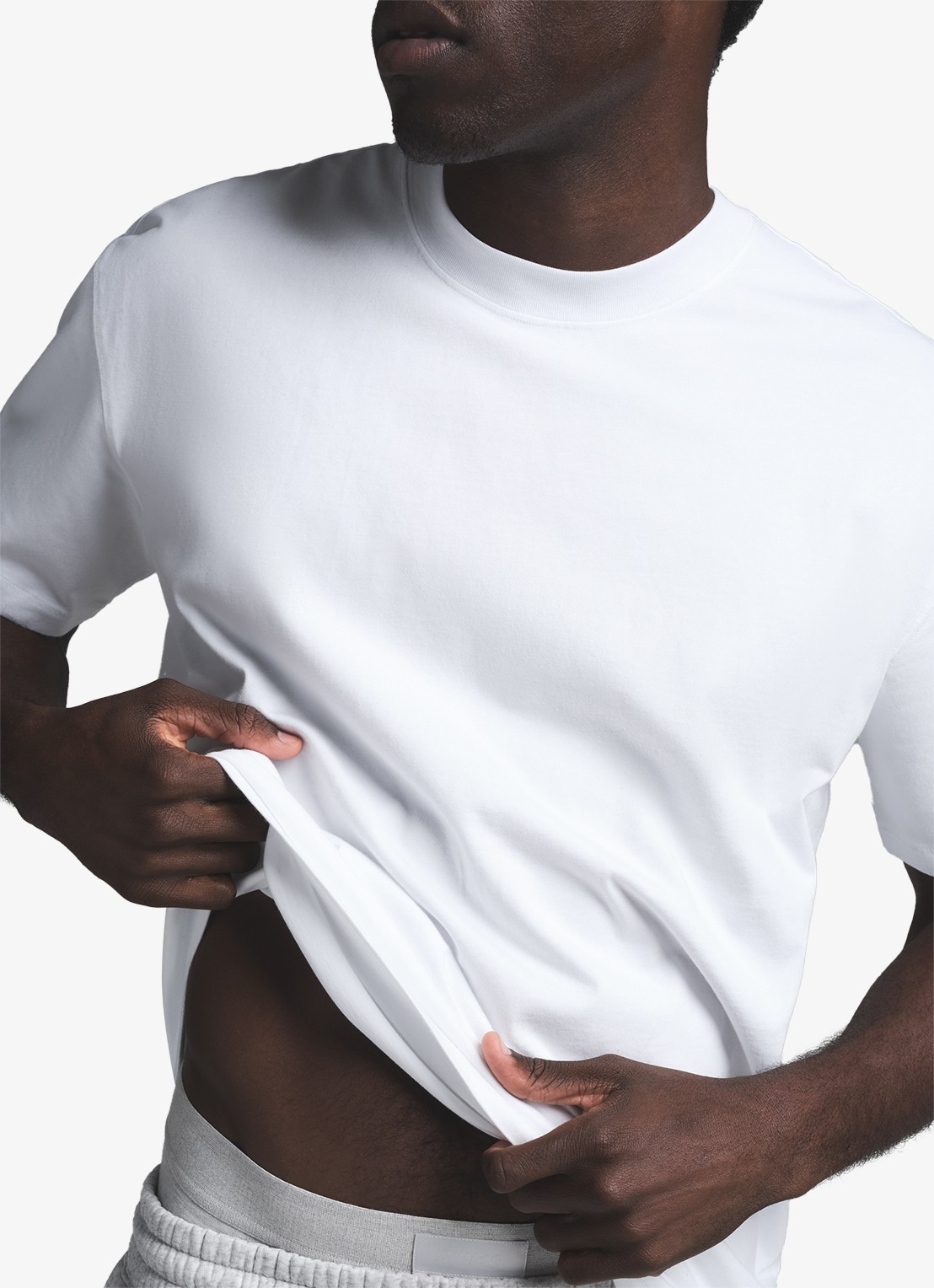SKIMS T-shirt met ronde hals - detail 4 wit