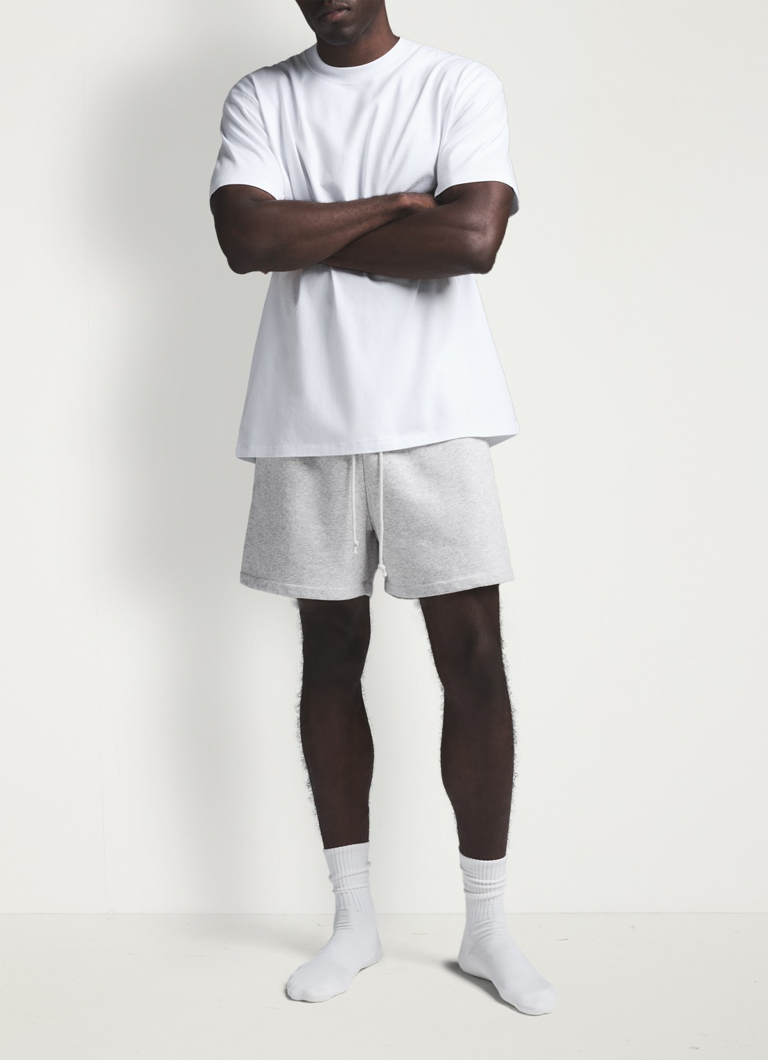 SKIMS T-shirt met ronde hals - voorkant 2 wit