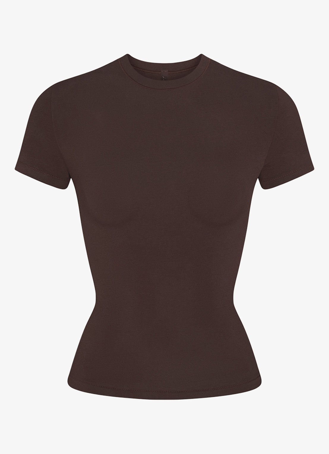 SKIMS T-shirt met stretch - voorkant 5 bruin