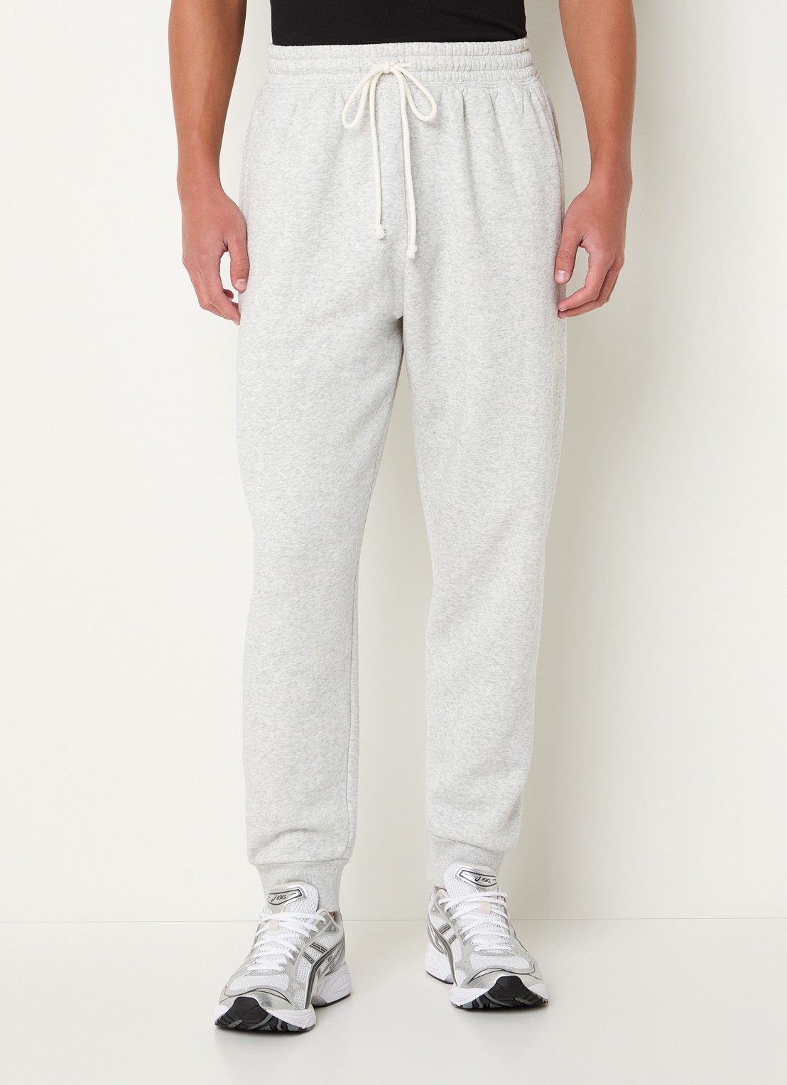 SKIMS Tapered fit joggingbroek met steekzakken - detail 4 light heather grey