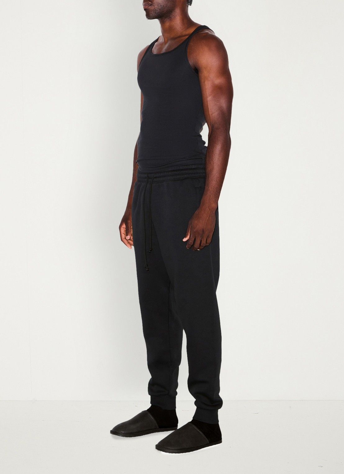 SKIMS Tapered fit joggingbroek met steekzakken - detail 2 washed onyx